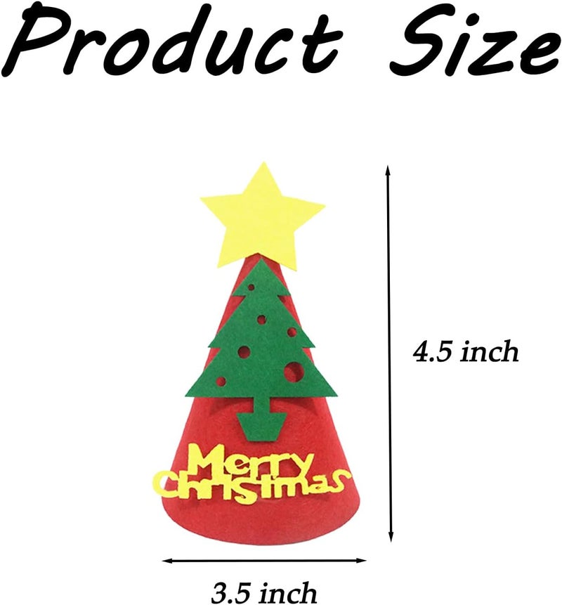 Cellcacn 5 Pcs Christmas Dog Hats Cute Cats Party Hats Pet Set Dogs Santa Hats Puppies Kittens Grooming Accessories Costumes. (Small Christmas B) - Image 2